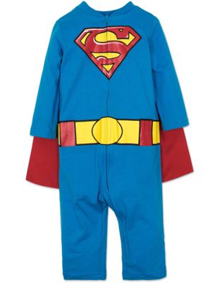 Baby 12M-24M Justice League Removable Cape Zipper Closure One Piece Coverall