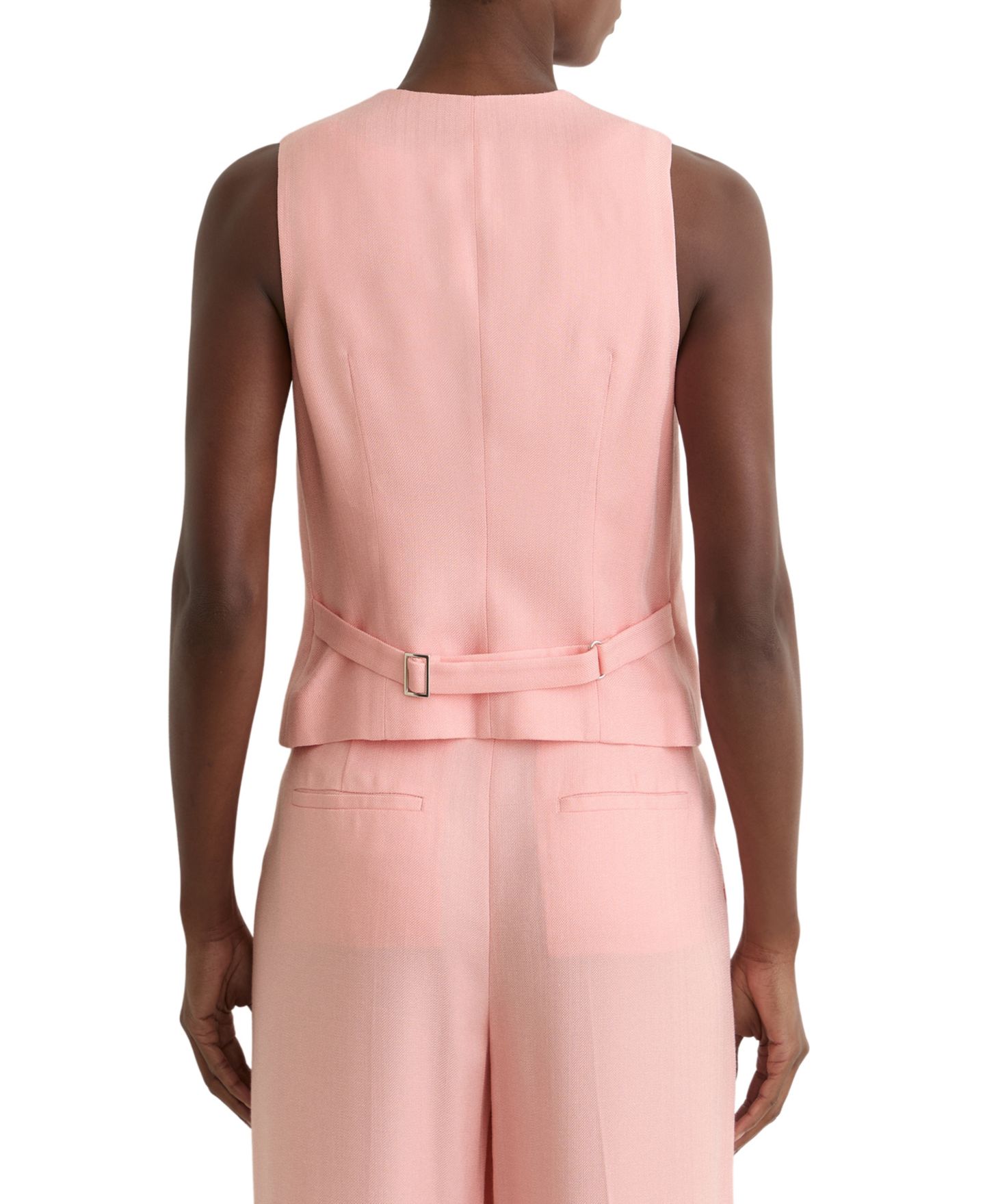 Женский жилет REISS Magda Sleeveless V-Neck Tailored, цвет: Розовый — фото 2