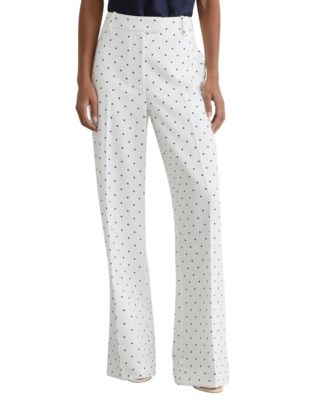 Petite Beatrix Polka Dot Wide Leg Pants
