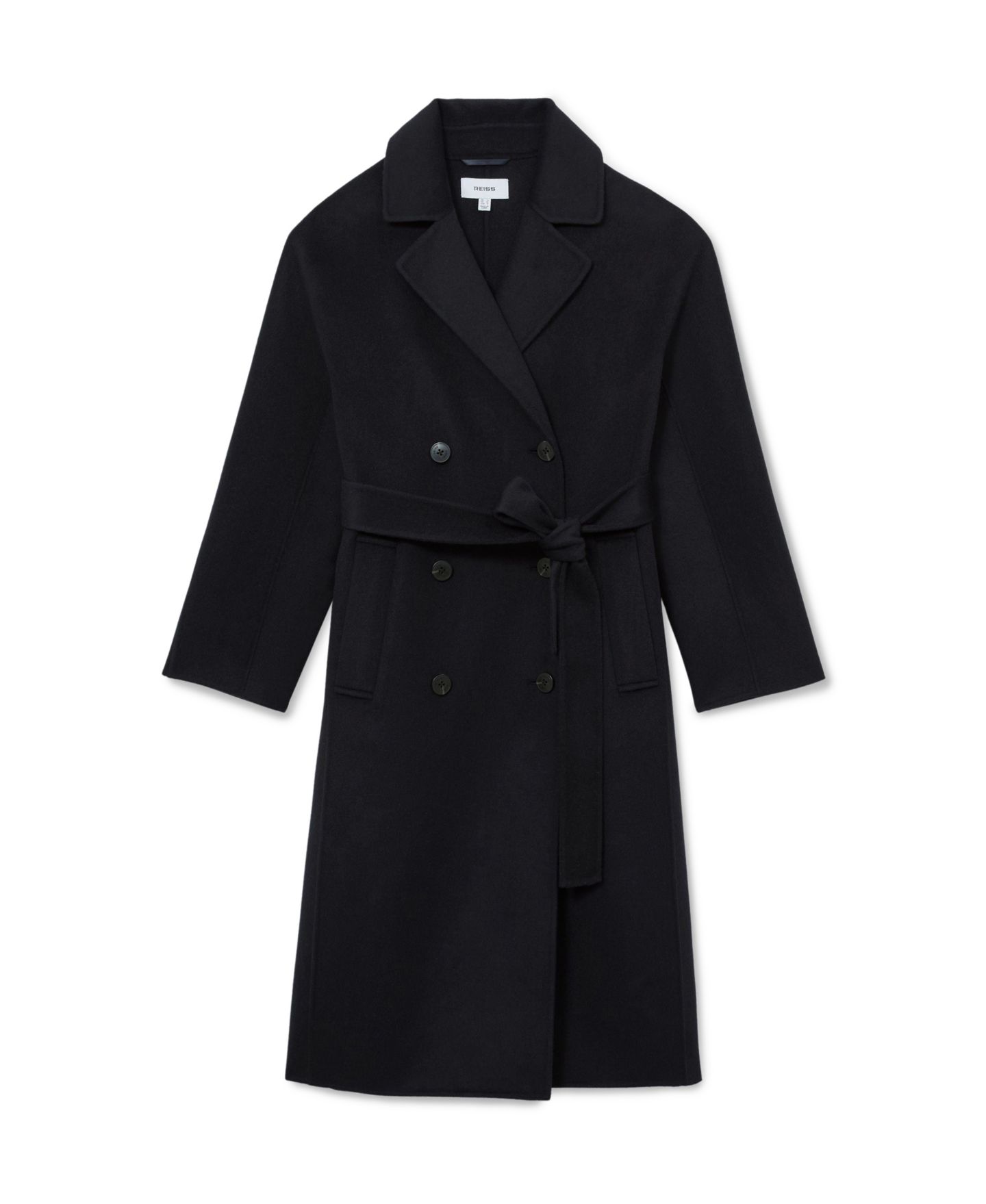 Женское пальто REISS Petite Lucia Double-Breasted Wool-Blend, цвет: Тёмно-синий — фото 5