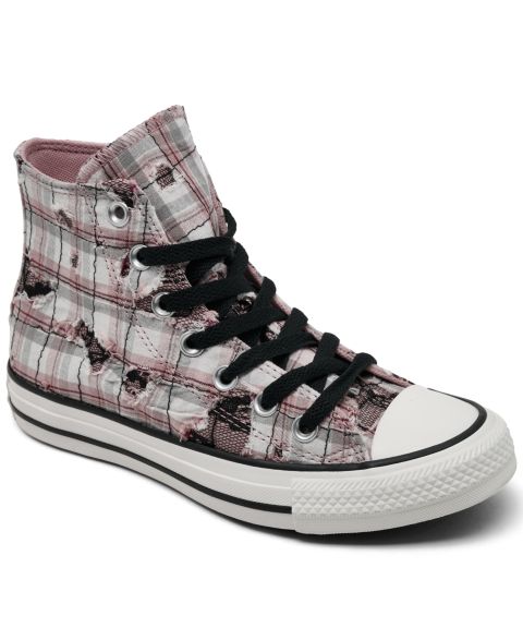 Женские высокие парусиновые кеды Converse Ctas Hi Petal Pit, цвет: Розовый / Чёрный