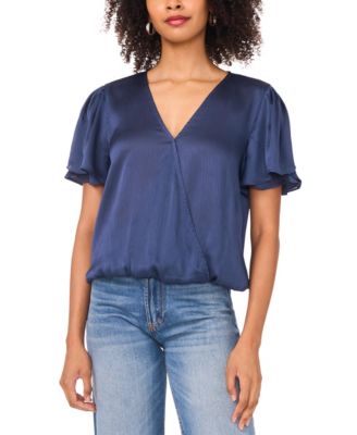 Women's Tulip Sleeve Wrap Top