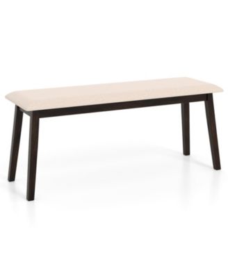 43.5" Upholstered Entryway Bench with Rubber Wood Frame, Farmhouse End of Bed Bench
