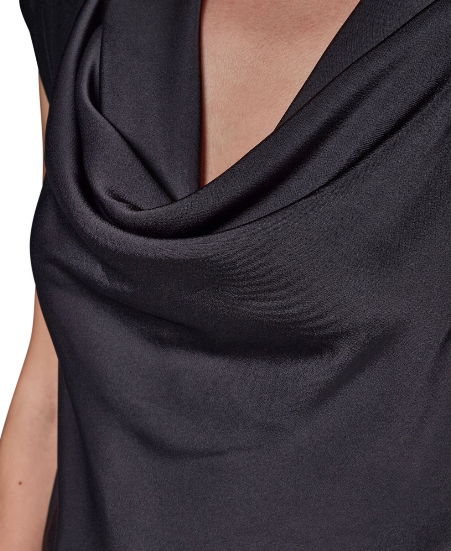 Женский топ Donna Karan New York Cowl-Neck Cap-Sleeve Top, цвет: Чёрный — фото 7