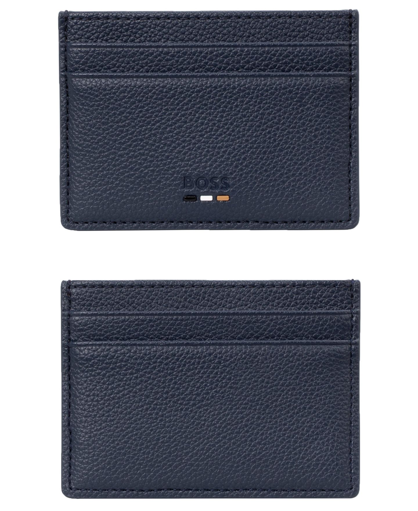Мужской минималистичный футляр для карт Hugo Boss Ray_S Card N. из экокожи на 5 карт, цвет: Синий — фото 2