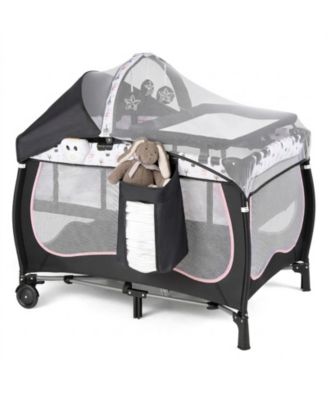 4-in-1 Portable Baby Nursery Center with Canopy Net