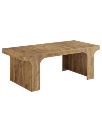Farmhouse Kitchen Dining Table with Rectangular Top for 6 to 8 Persons
