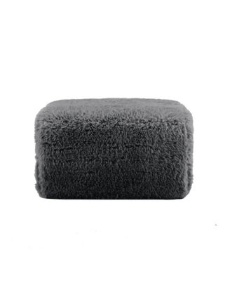 Plush Fabric Ottoman Footstool