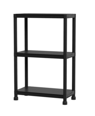 37 Inch 3-Tier PP Plastic Modular Garage Storage Shelving Unit
