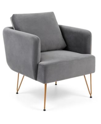 Plush Accent Chair Featuring Padded Back Cushion