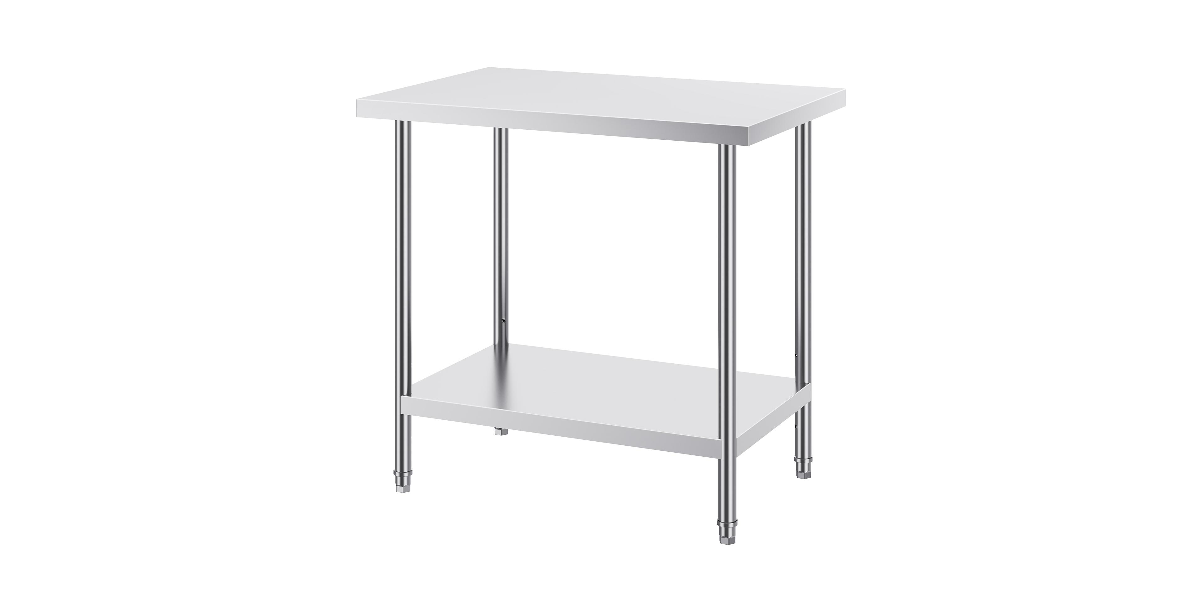 Hongge 24 x 36 Inch Stainless Steel Prep Table Featuring 3 Shelf Levels