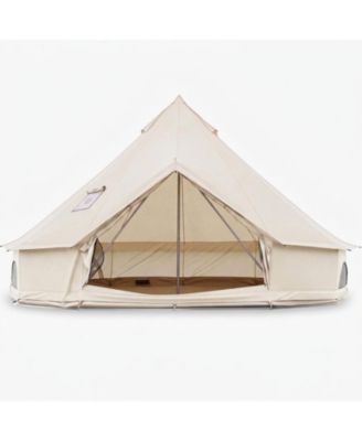 Waterproof Oxford Bell Tent with Stove Jack and Mesh Windows