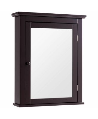Wall Mounted Mirror Medicine Cabinet with Adjustable Shelf