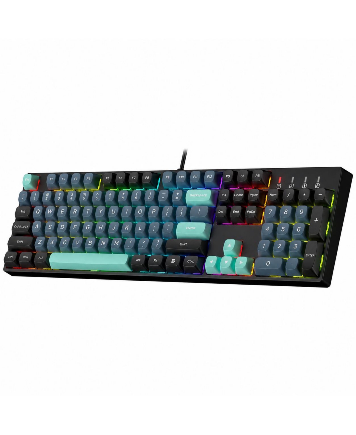 Lofree 104-Key Wired Rgb Mechanical Gaming Keyboard for Pc, Mac - Dark jade