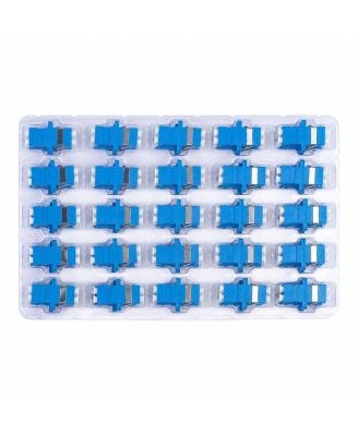 LC Duplex Singlemode Fiber Optic Coupler Adapter for Fiber Communications Systems, 50-Piece