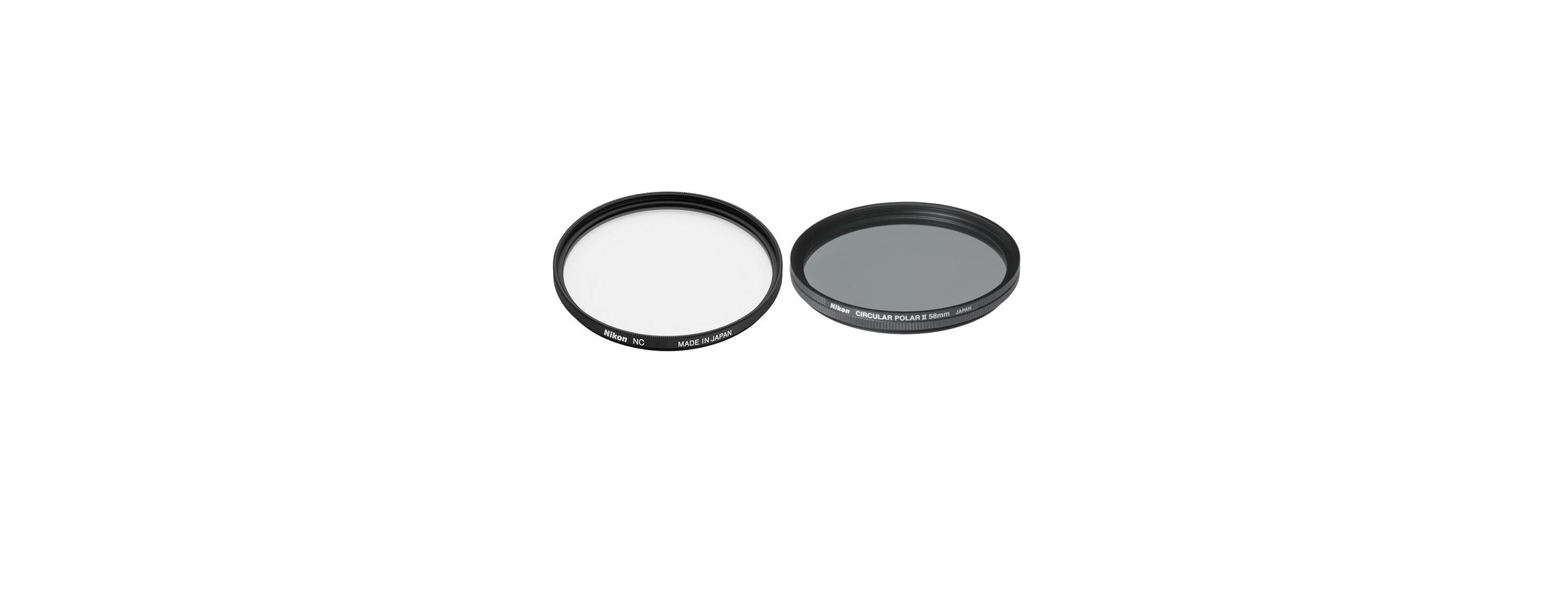 Nikon 58mm Multi-Coated Neutral Clear and Circular Polarizer Ii Filter, 2-Piece Set for 58mm Lenses