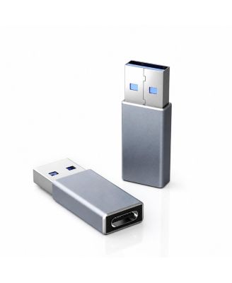 USB 3.2 Gen2 10Gbps Double-Sided 60W Fast-Charging Adapter [Compatible with] iPhone, iPad, PC, and Android Auto, 2-Pack