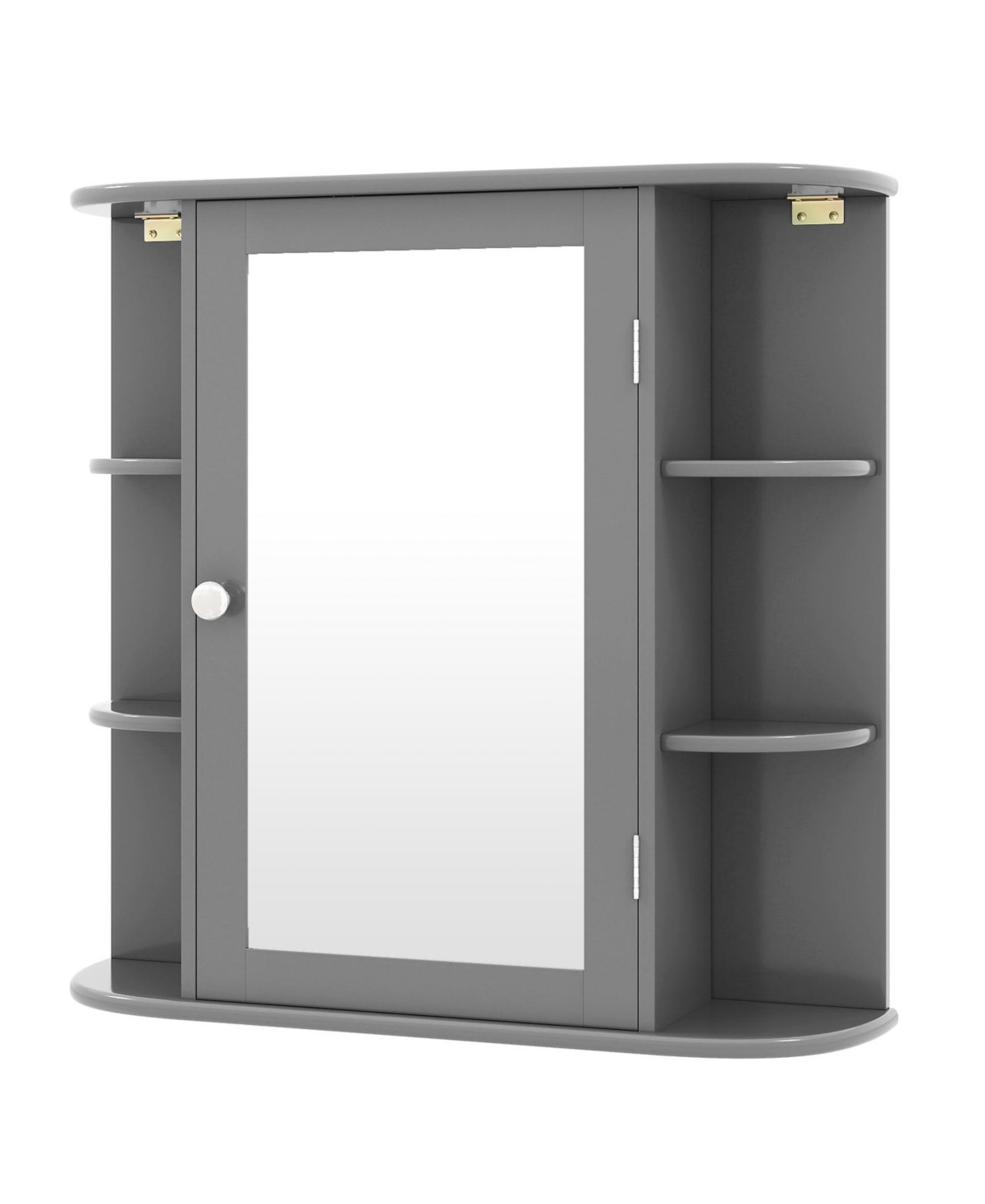 Sugift Multipurpose Wall Mount Bathroom Storage Cabinet with Mirror