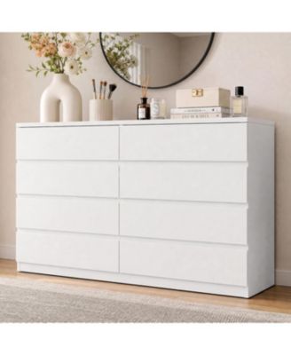 8 Drawer Dresser for Bedroom, Modern Chest of Drawers, Storage Dresser with Deep Drawers for Living Room, Hallway