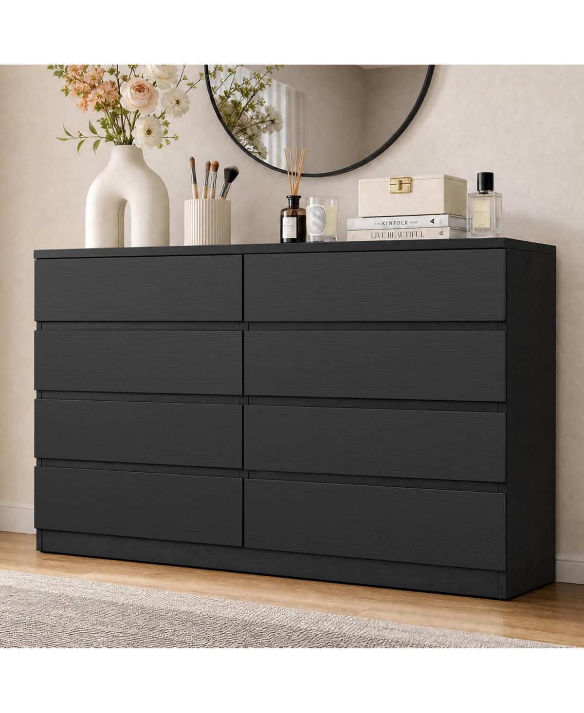 Gaomon 8 Drawer Dresser for Bedroom, Modern Chest of Drawers, Storage with Deep Drawers Living Room, Hallway