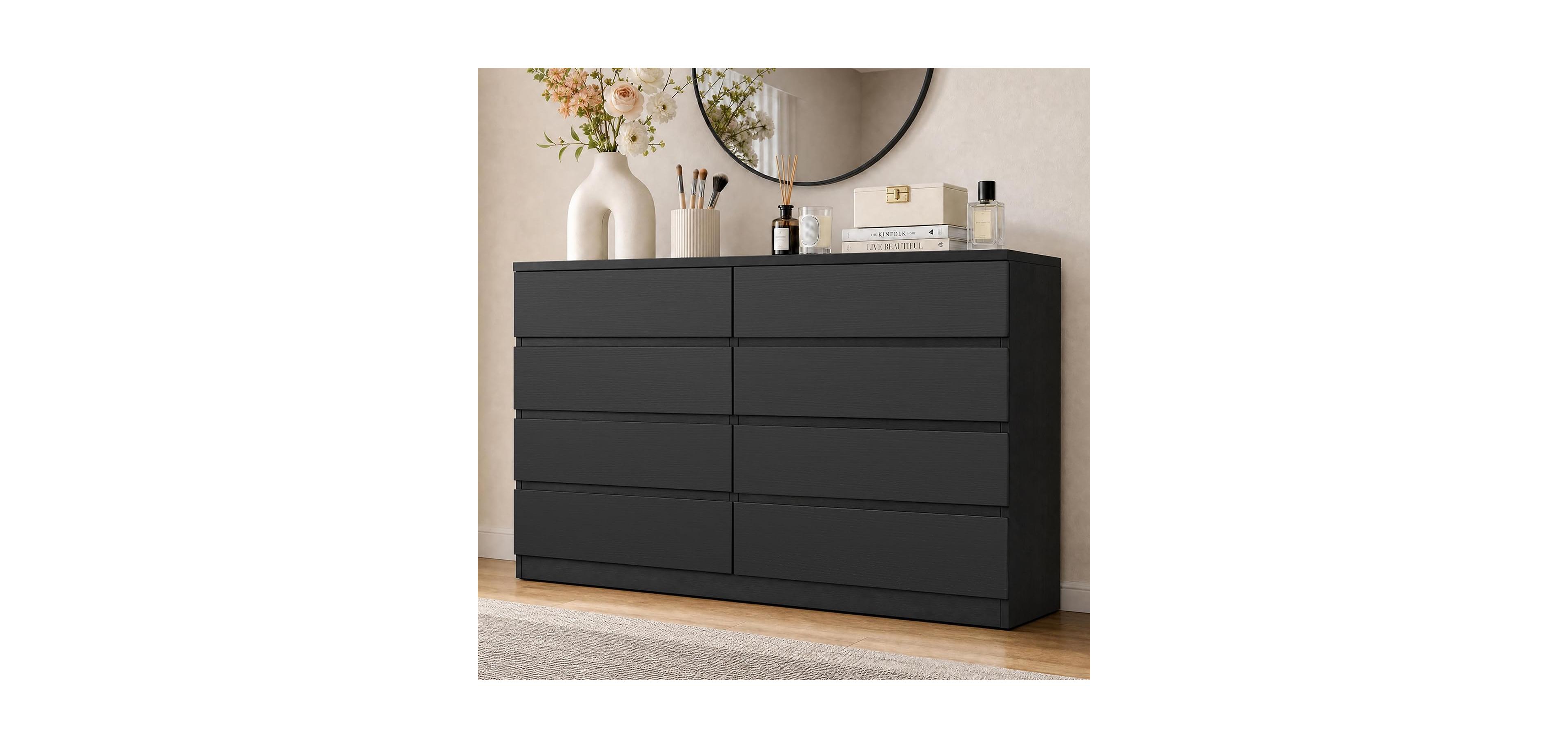 Gaomon 8 Drawer Dresser for Bedroom, Modern Chest of Drawers, Storage with Deep Drawers Living Room, Hallway