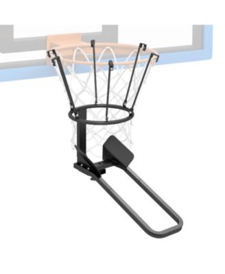 Heavy-Duty Basketball Return Attachment with 6 Hooks and 180-Degree Chute