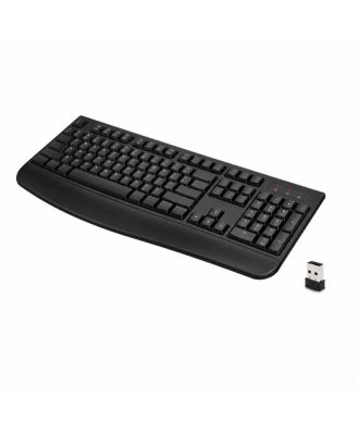 Wireless 2.4G Full-Size Keyboard with Wrist Rest for Windows and Mac