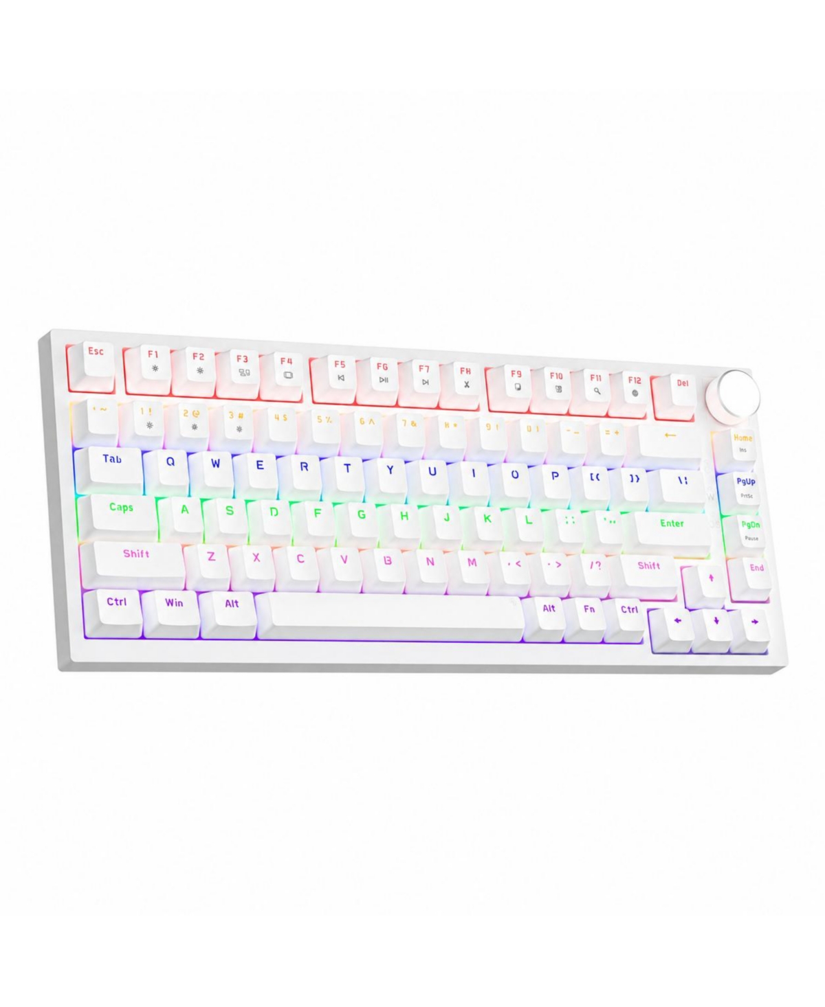 Lofree 75% Wired Hot-Swappable Mechanical Gaming Keyboard for Pc, Mac - White