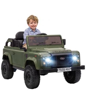 12V Licensed Land Rover Defender Electric Remote Control Ride-On Car, 66 lbs Capacity, Ages 3+