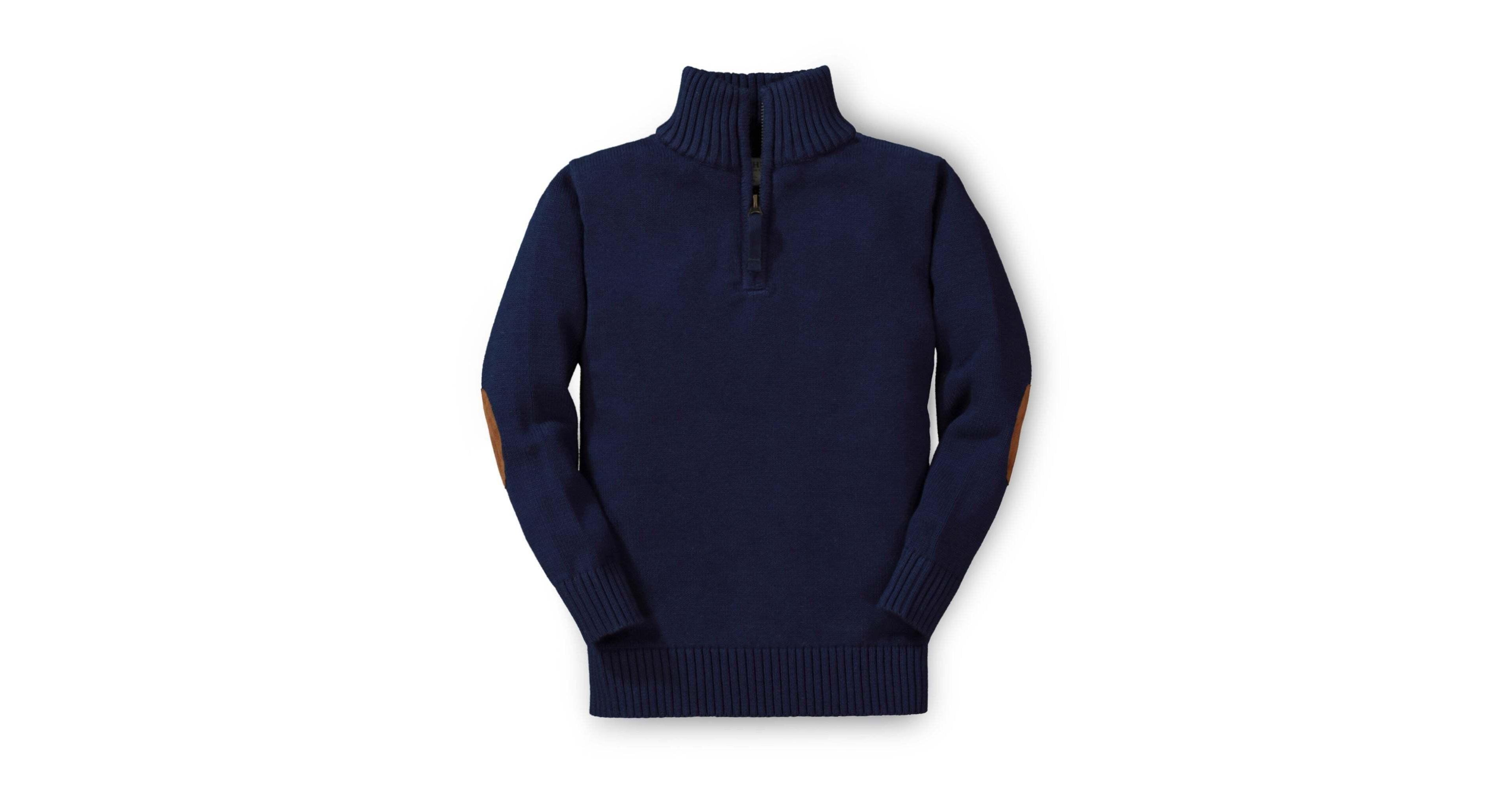 Hope & Henry Boys' 4-20 Mock-Neck Half-Zip Sweater