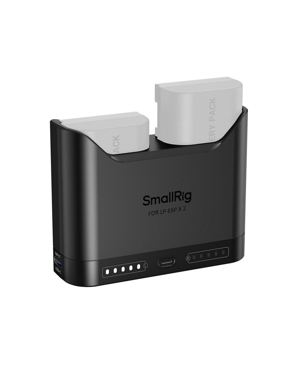SmallRig Lp-E6P 5490 Dual-Slot Camera Battery Charger for Canon Lp-E6P - Black