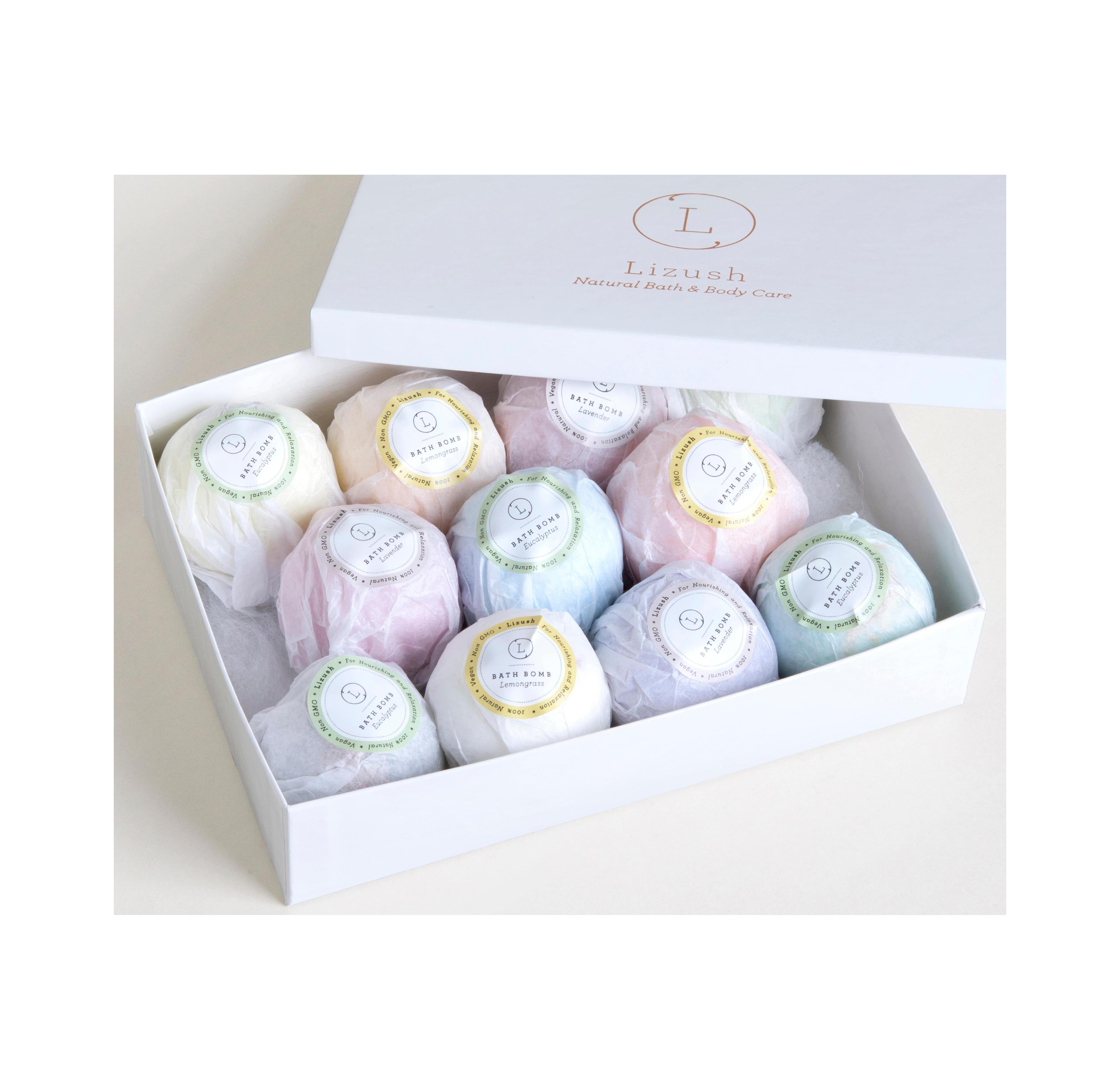 Lizush 11 Bath Bombs Gift Box Plus one Free Bomb to make 12