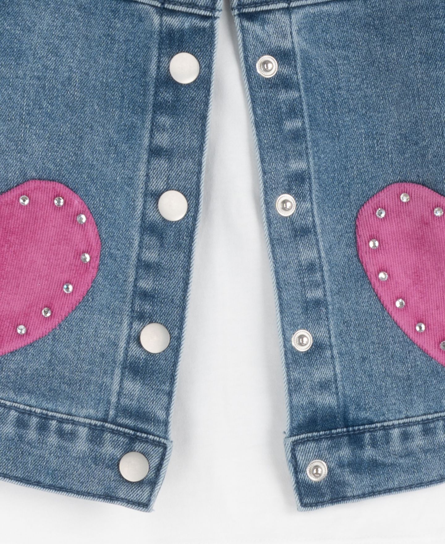 Комплекты Rare Editions Rhinestone Denim Jacket, T-Shirt, and Corduroy Skirt, 3-Piece Set для девочек, цвет: Малиновый — фото 7