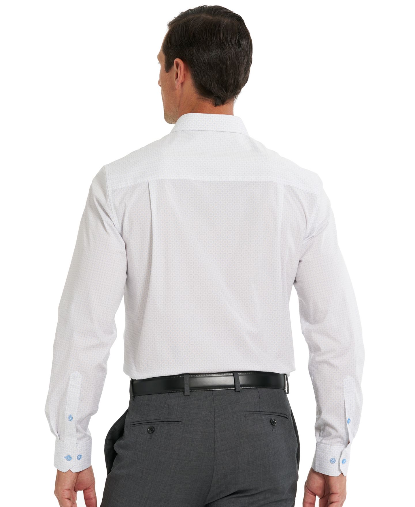 Мужская рубашка Nick Graham Roxbury Square Stretch Dress Shirt, цвет: Серый — фото 5