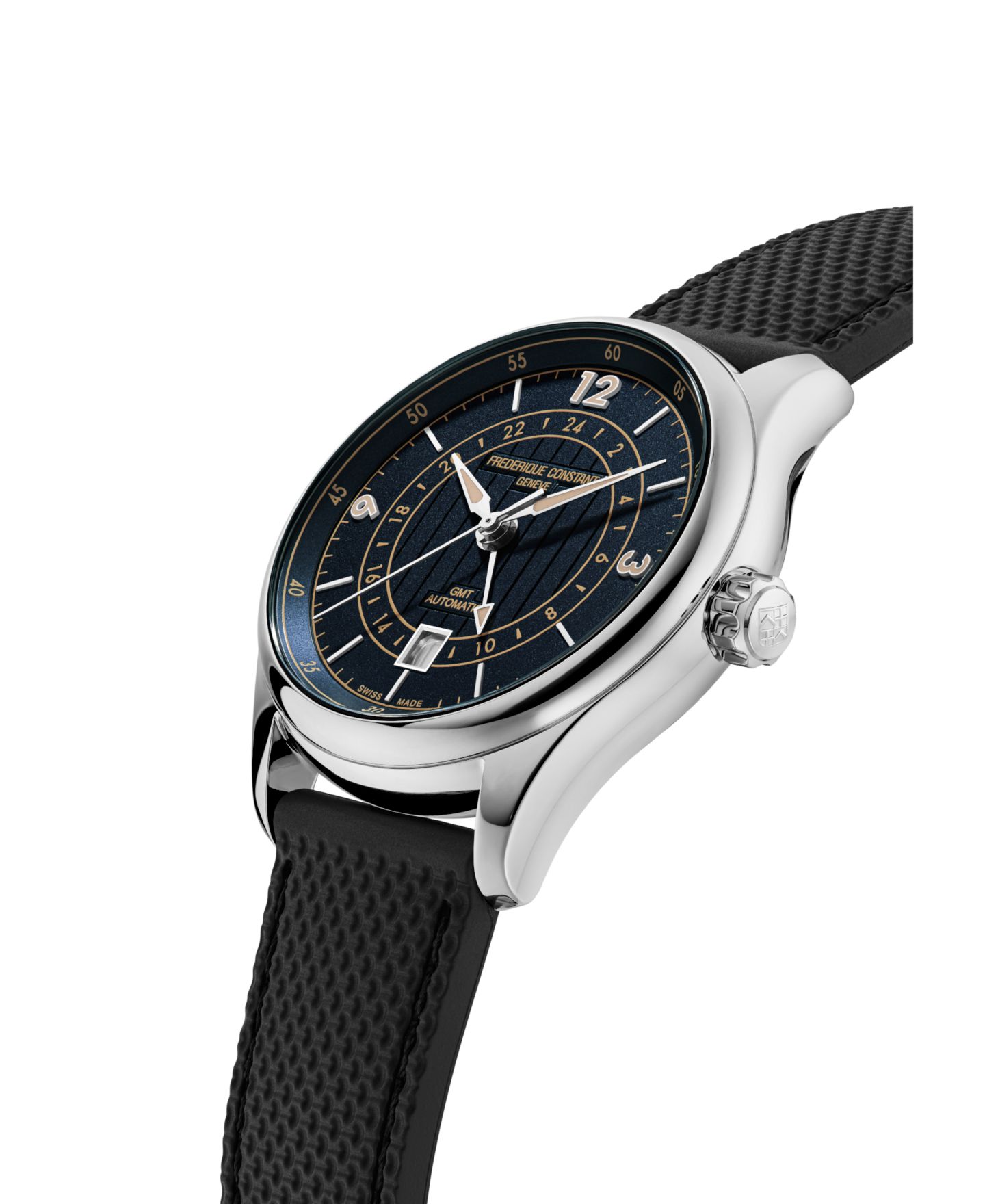 Мужские часы Frederique Constant Swiss Automatic Runabout Black Rubber Strap Watch 42mm — фото 2