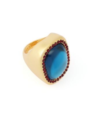 Women's Glass Crystal Cabochon Ring