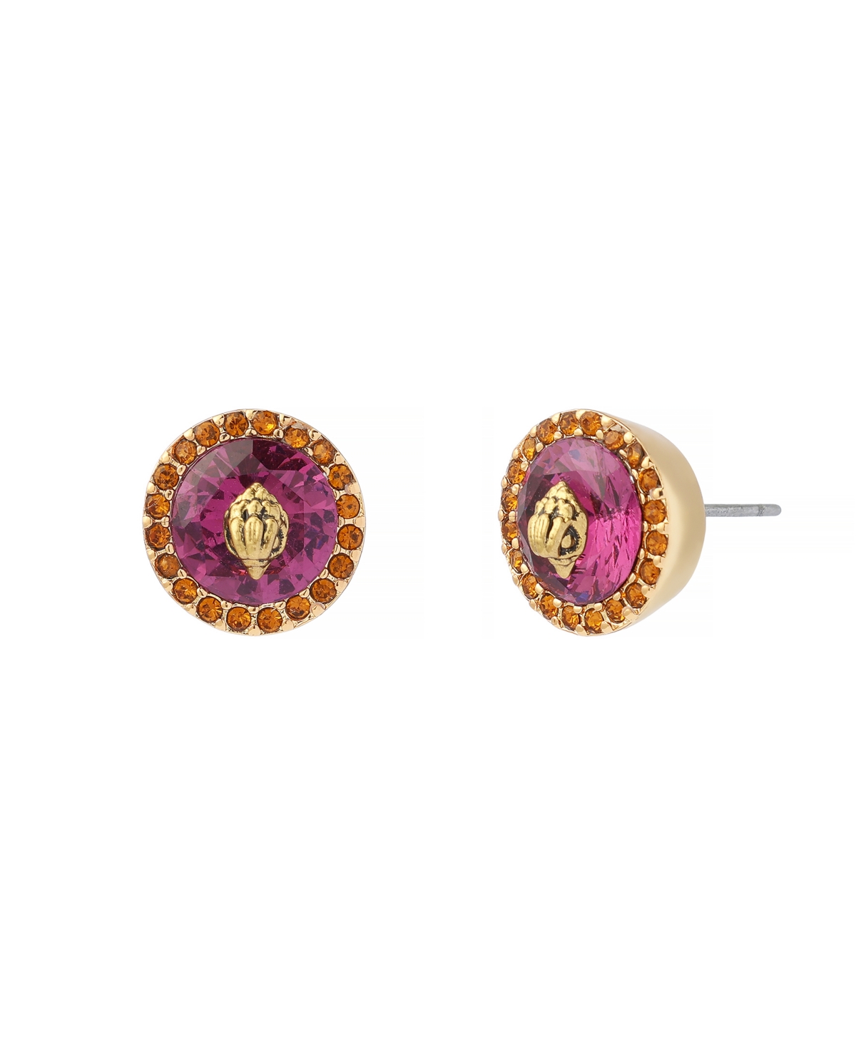 Kurt Geiger London Glass Crystal Eagle Round Titanium Post-Back Stud Earrings
