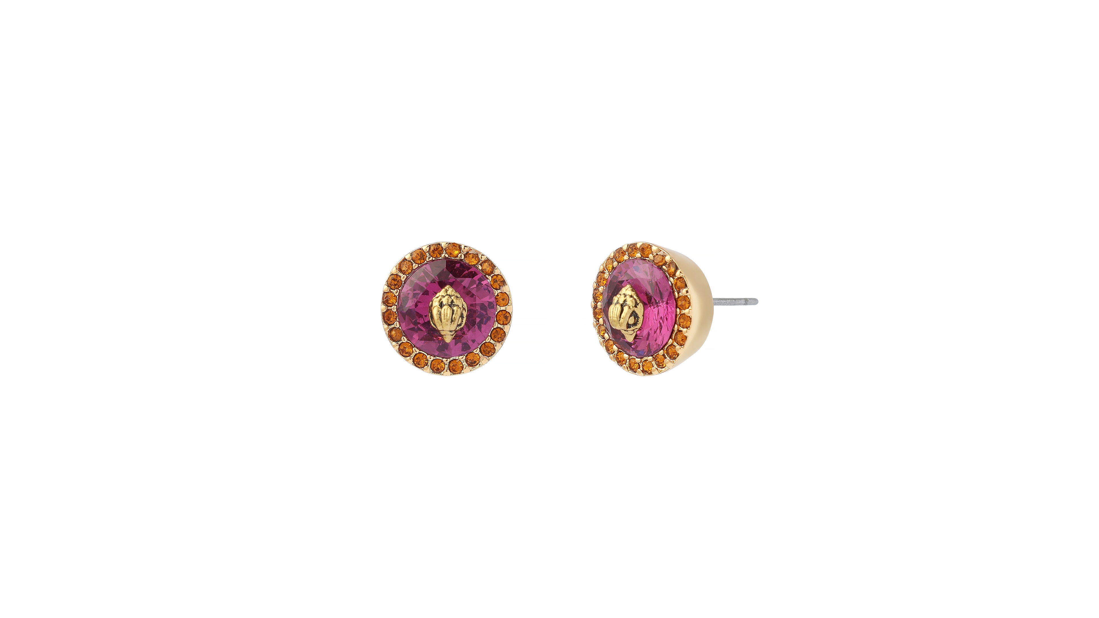 Kurt Geiger London Glass Crystal Eagle Round Titanium Post-Back Stud Earrings