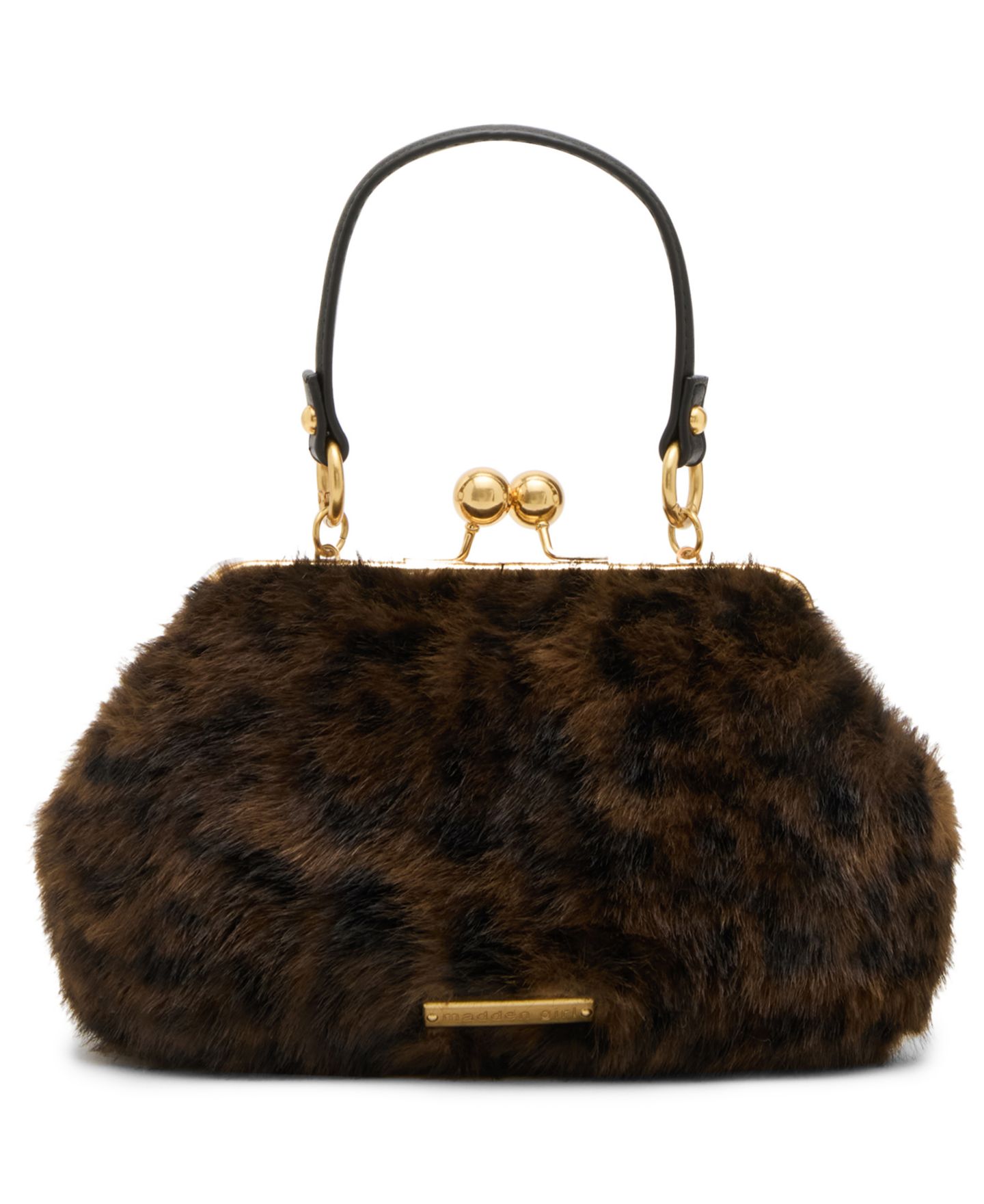 Женская сумка Madden Girl Leopard Small Kiss-Lock Crossbody Handbag, цвет: Леопардовый — фото 2