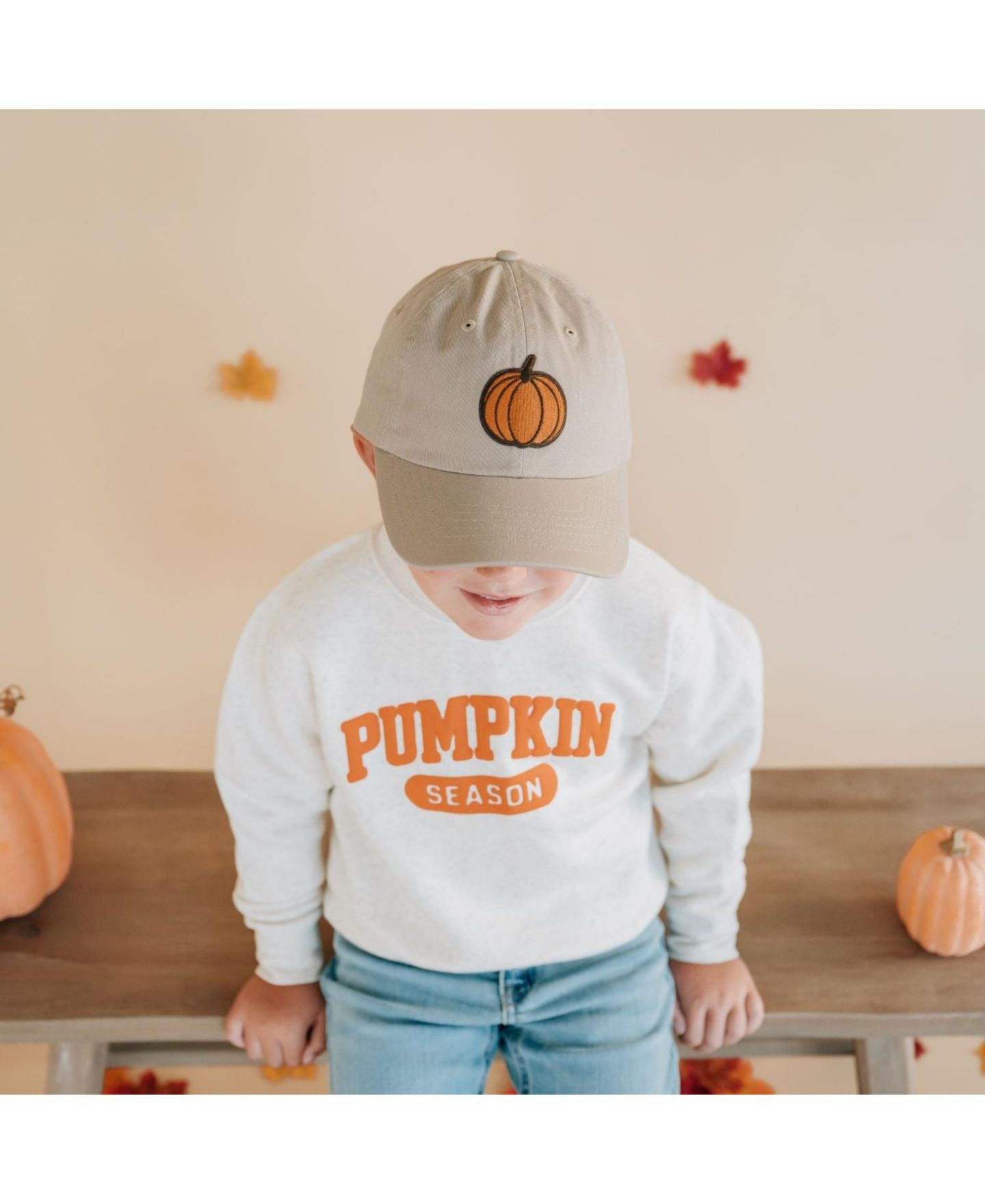 Толстовка Sweet Wink Pumpkin Season Crewneck для мальчиков-малышей, цвет: Натуральный меланжевый — фото 4