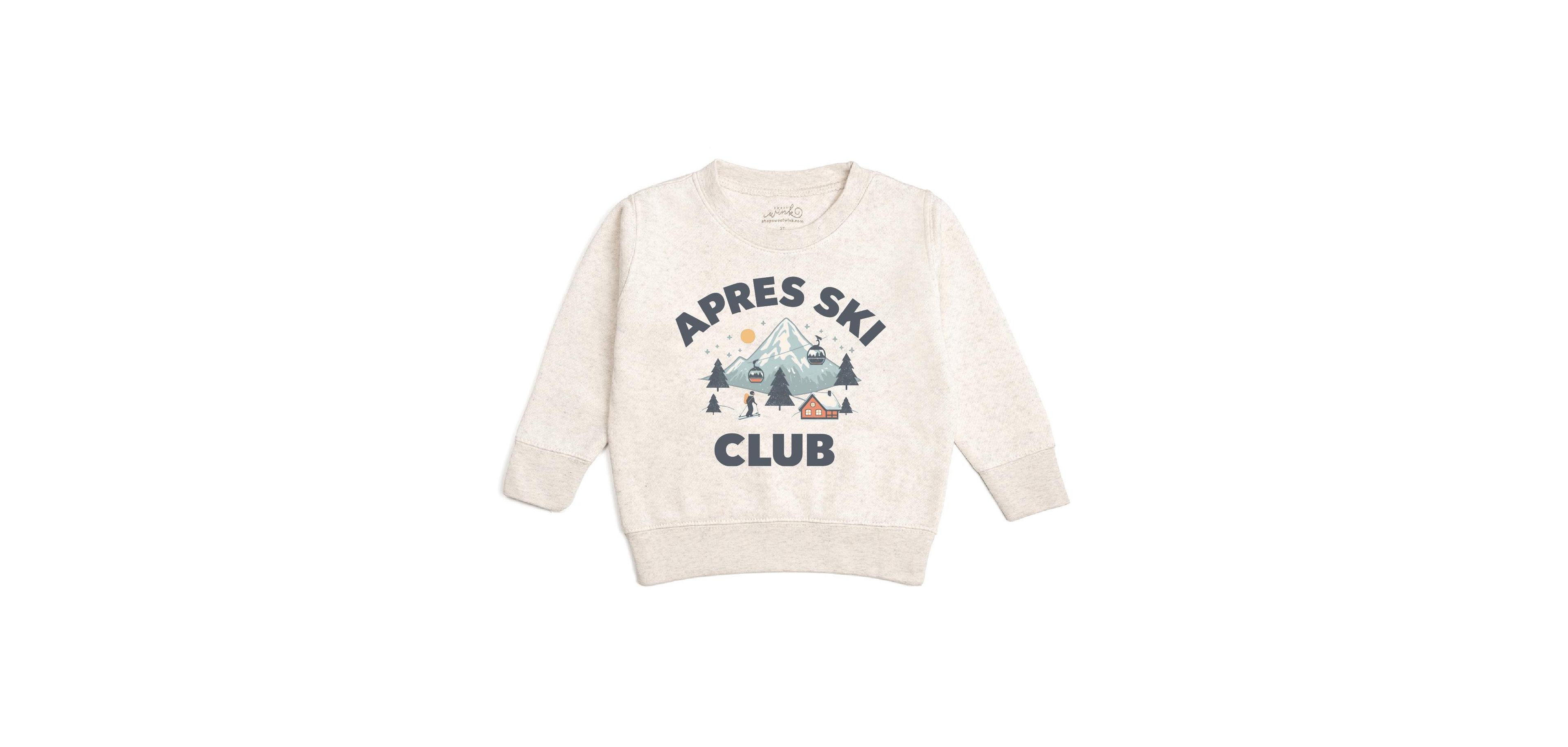 Sweet Wink Baby Boys' Apres Ski Club Crewneck Long-Sleeve Cotton-Blend Sweatshirt