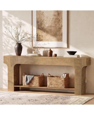 78.74" Extra-Long Console Table with Open Storage Shelf