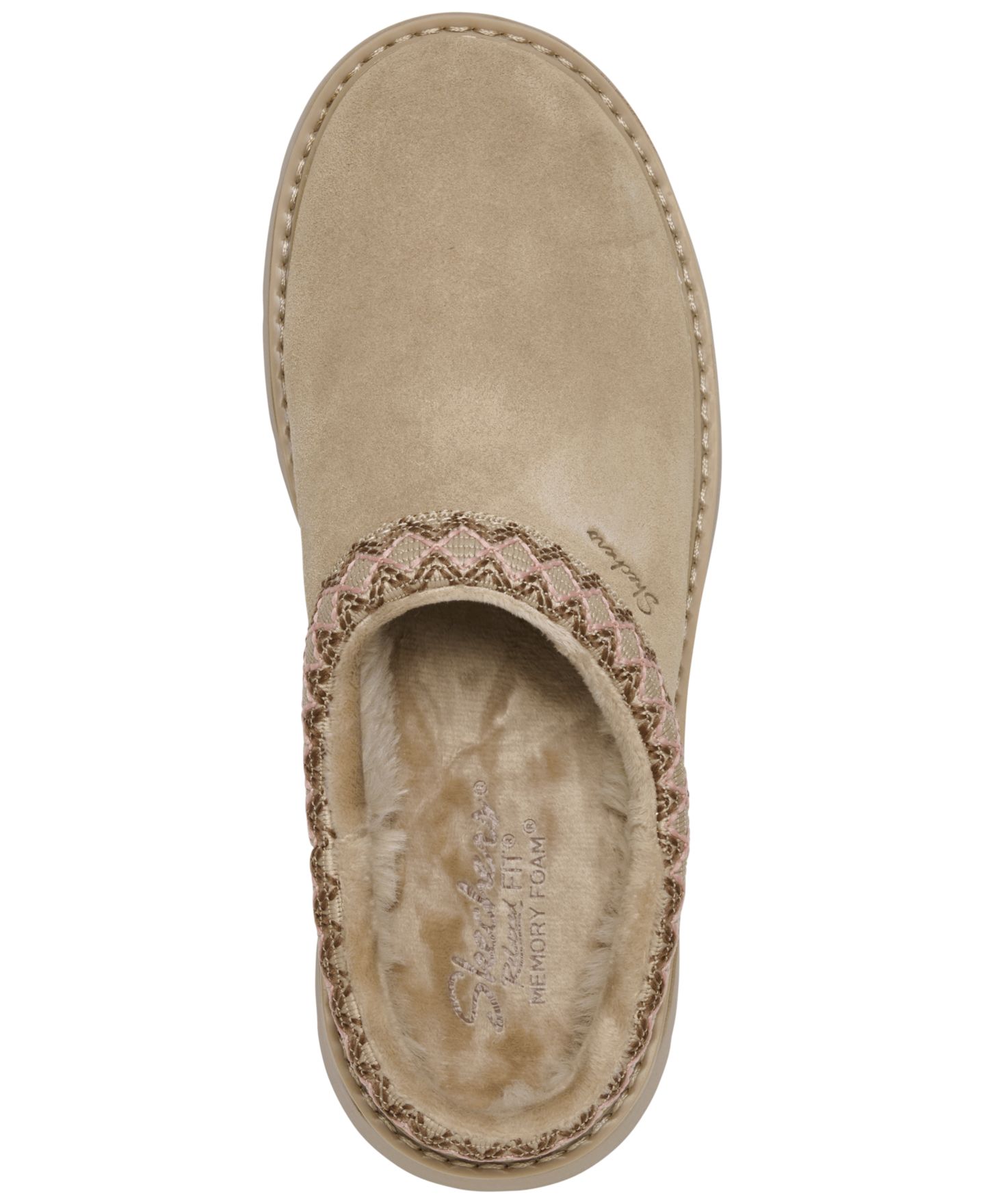 Женские тапочки-сабо Skechers Relaxed Fit Keepsakes Cozy - Cozy Cascade, цвет: Песочный — фото 5