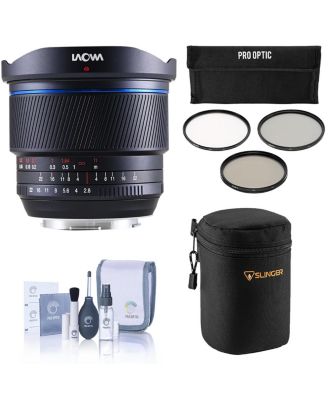 Laowa 10mm for 2.8 Zero-D MF Lens for Nikon Z, Bundle with 77mm Filter Kit, Soft Lens Case and Cleaning Kit
