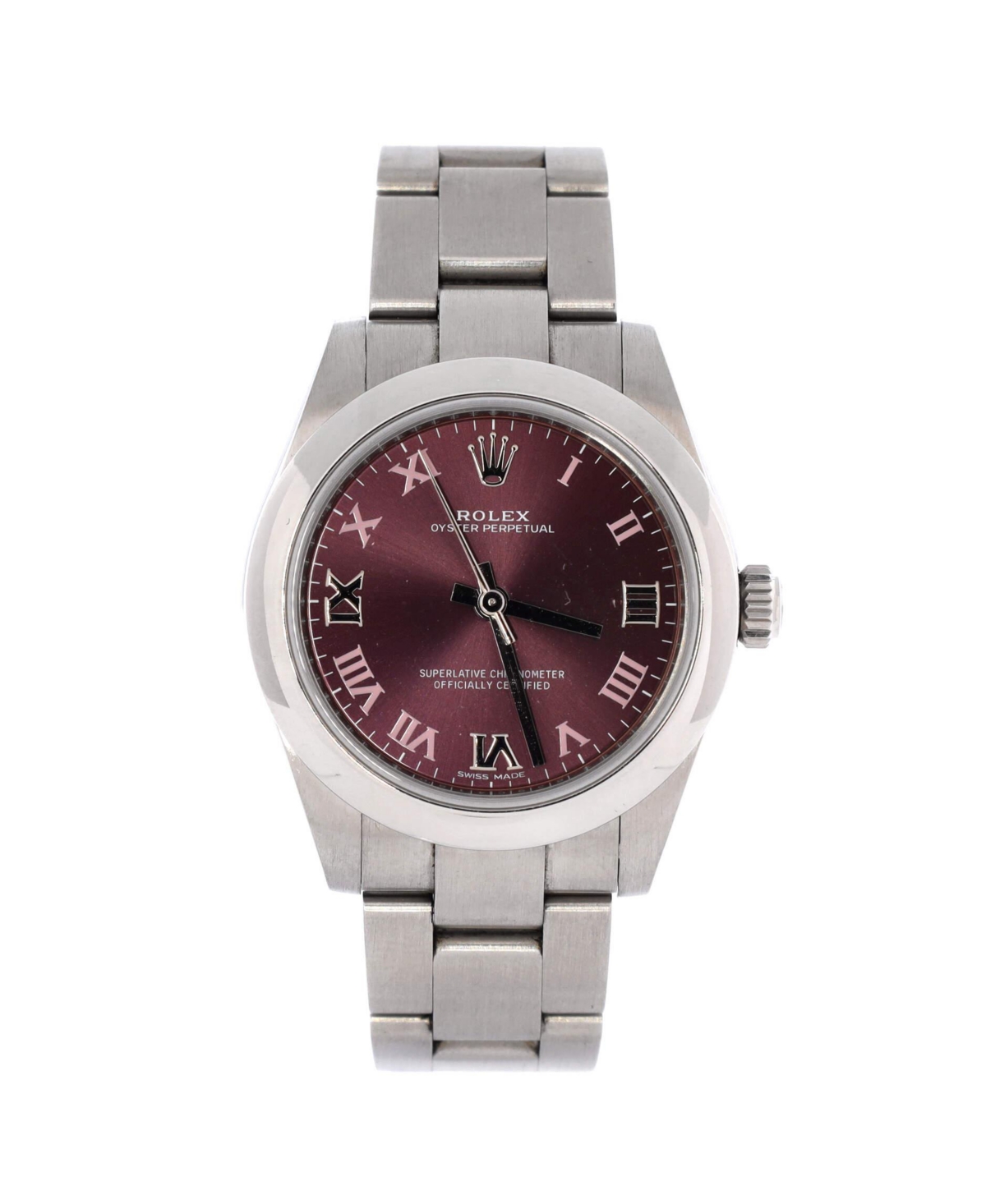 PreOwned Rolex Oyster Perpetual Automatic Watch in Stainless Steel 31mm  Dial color pink