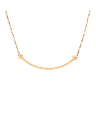 Pre-Owned Tiffany and Co T Smile Pendant Necklace