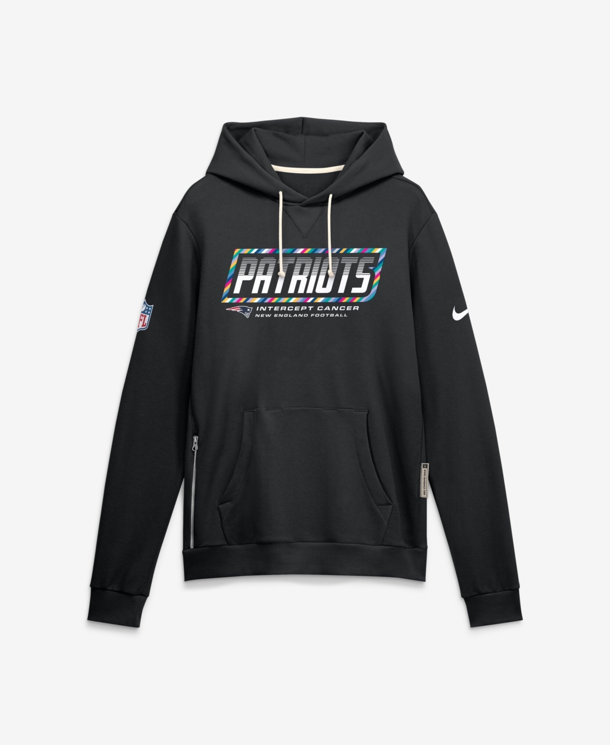 Nike Men's Black New England Patriots 2026 Nfl Cruical Catch Sideline Dri-Fit Pullover Hoodie
