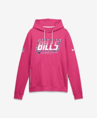 Men's Pink Buffalo Bills 2026 NFL Cruical Catch Sideline Dri-Fit Pullover Hoodie
