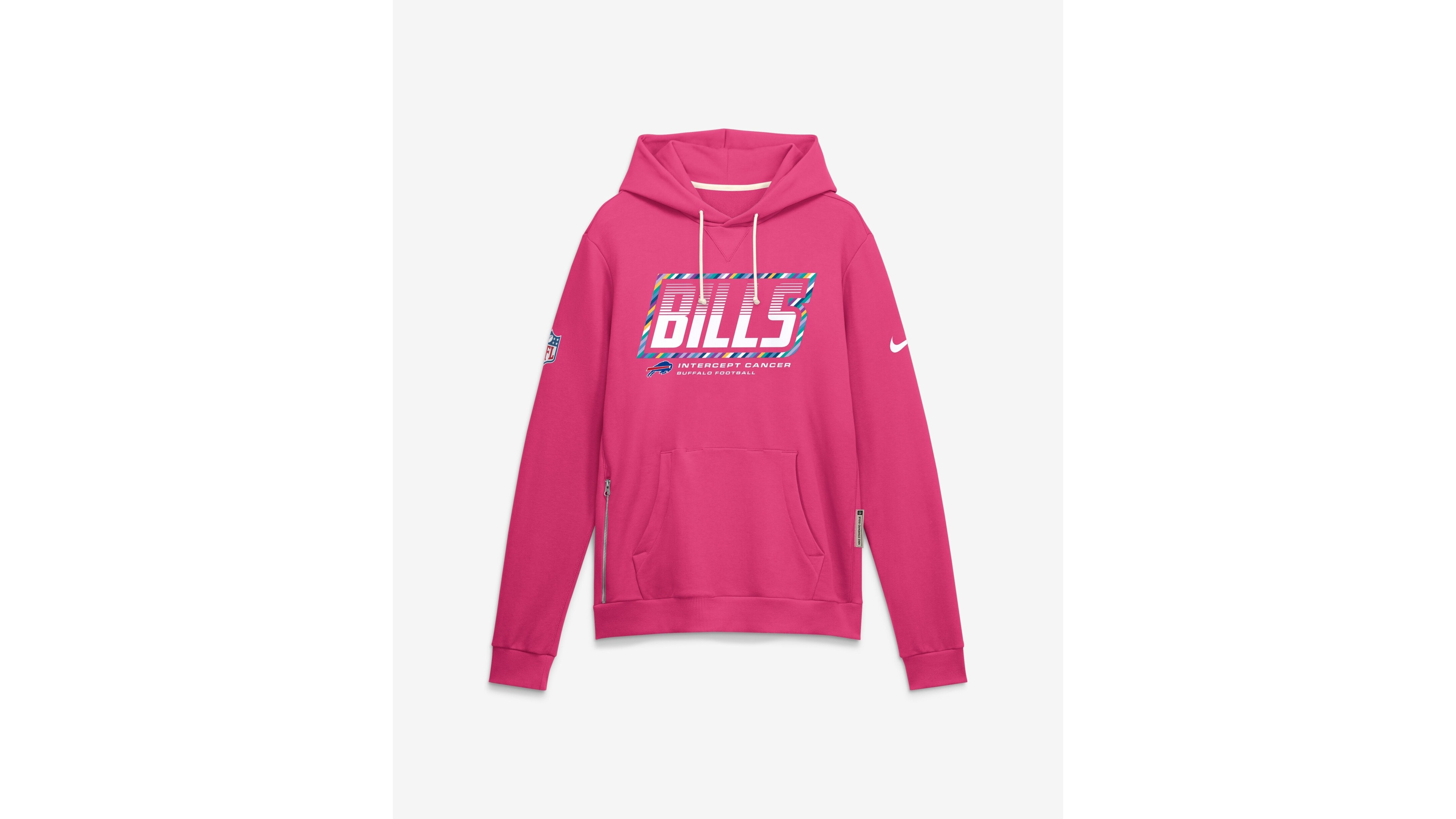 Nike Men's Pink Buffalo Bills 2026 Nfl Cruical Catch Sideline Dri-Fit Pullover Hoodie