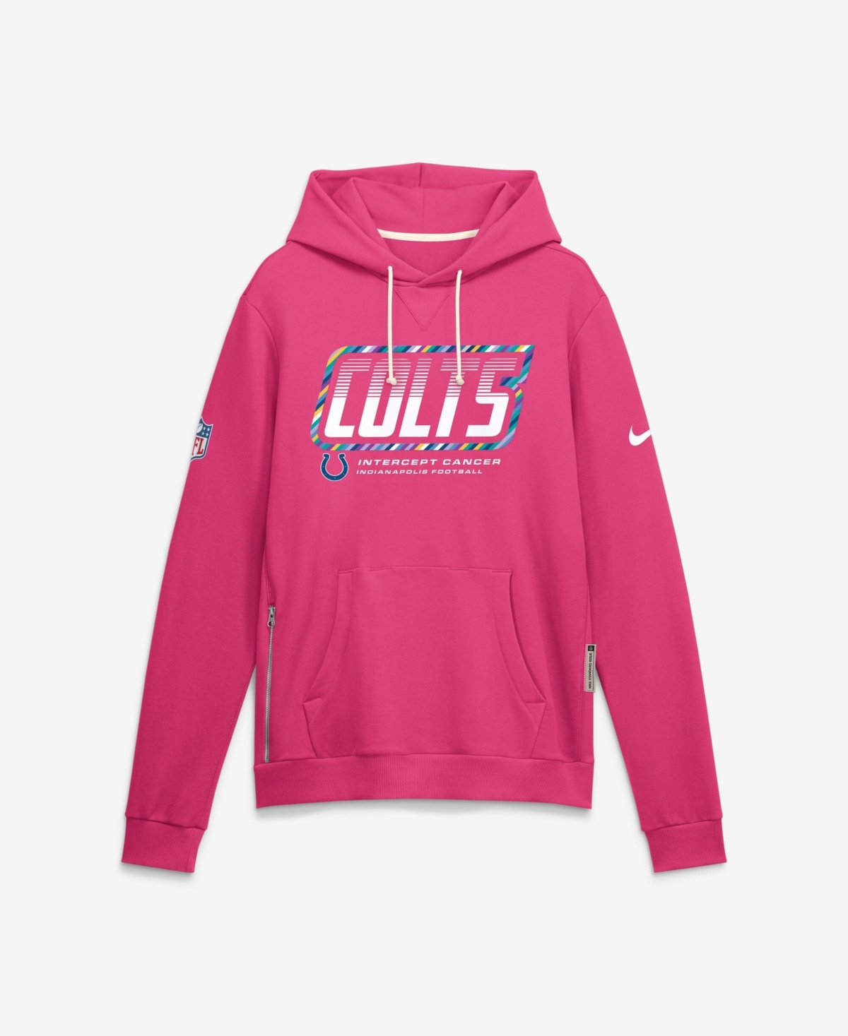 Nike Men's Pink Indianapolis Colts 2026 Nfl Cruical Catch Sideline Dri-Fit Pullover Hoodie